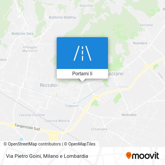 Mappa Via Pietro Goini