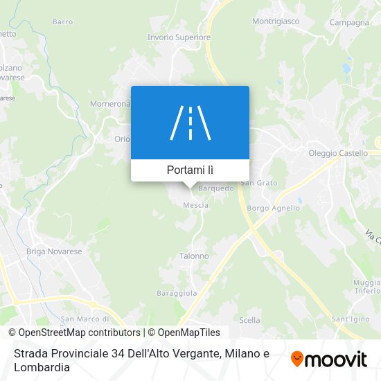 Mappa Strada Provinciale 34 Dell'Alto Vergante