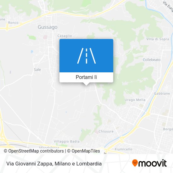 Mappa Via Giovanni Zappa