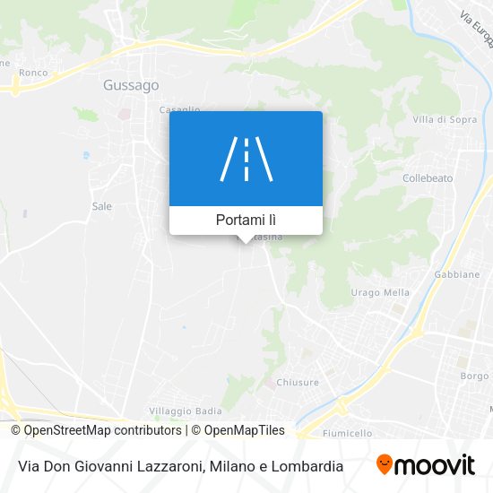 Mappa Via Don Giovanni Lazzaroni
