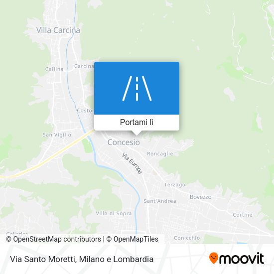Mappa Via Santo Moretti