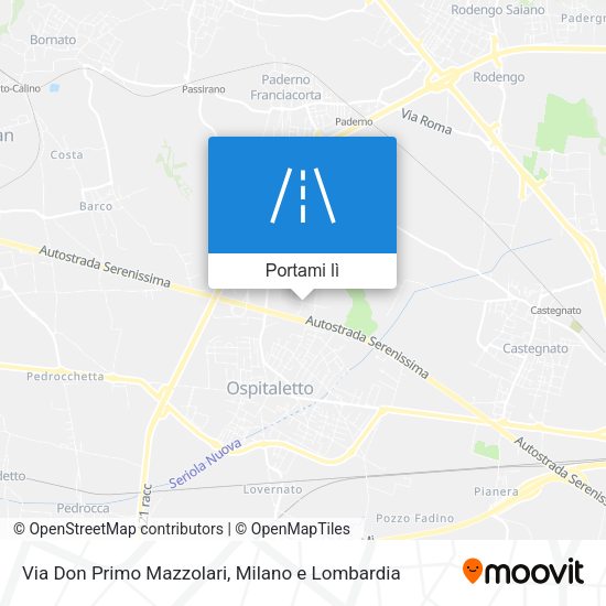 Mappa Via Don Primo Mazzolari