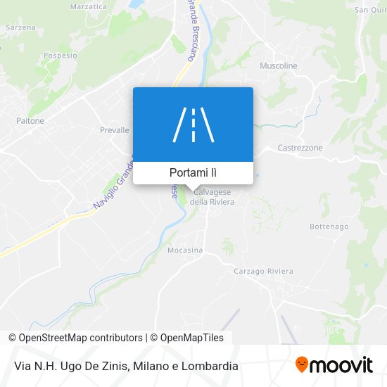 Mappa Via N.H. Ugo De Zinis
