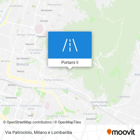Mappa Via Patrocinio