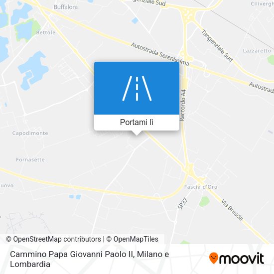 Mappa Cammino Papa Giovanni Paolo II