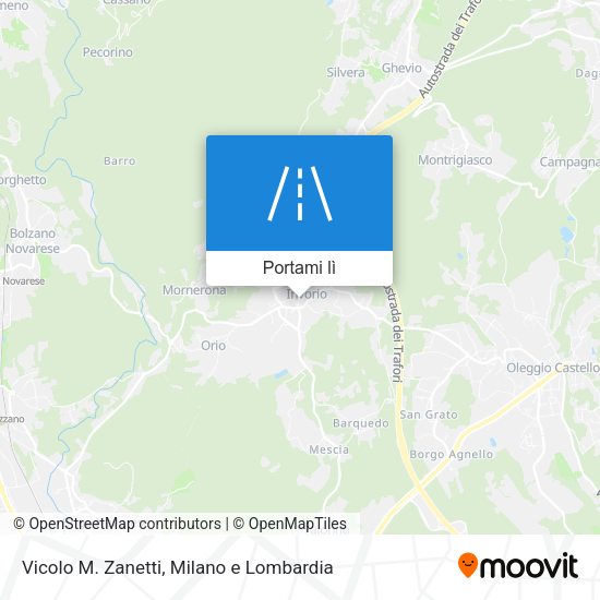 Mappa Vicolo M. Zanetti