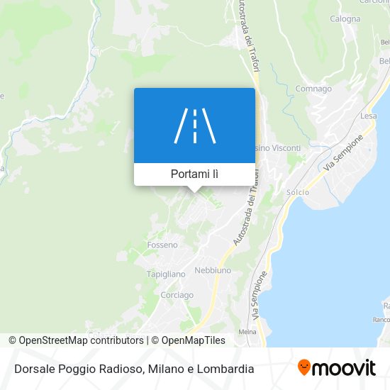 Mappa Dorsale Poggio Radioso