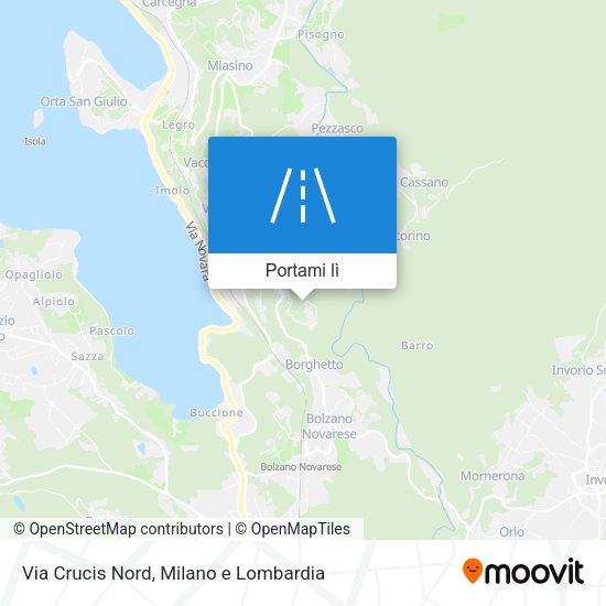 Mappa Via Crucis Nord