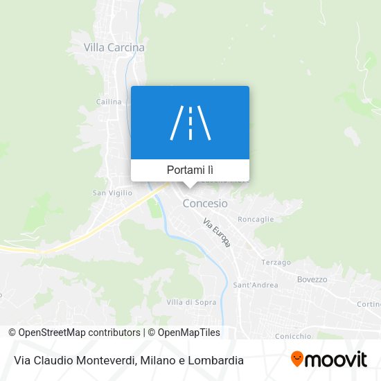 Mappa Via Claudio Monteverdi