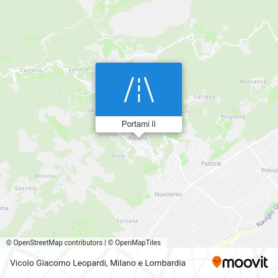 Mappa Vicolo Giacomo Leopardi