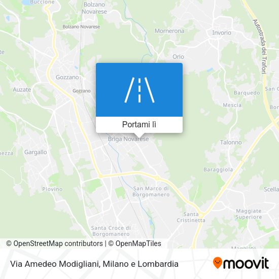 Mappa Via Amedeo Modigliani