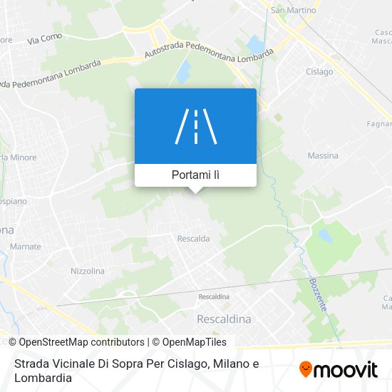 Mappa Strada Vicinale Di Sopra Per Cislago