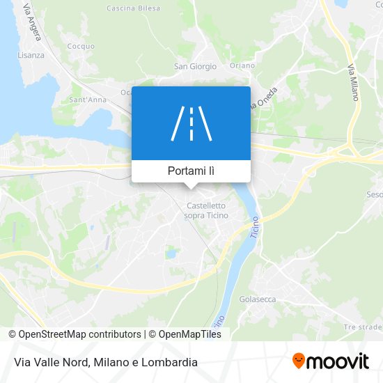 Mappa Via Valle Nord