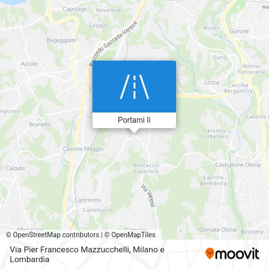 Mappa Via Pier Francesco Mazzucchelli
