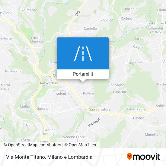 Mappa Via Monte Titano
