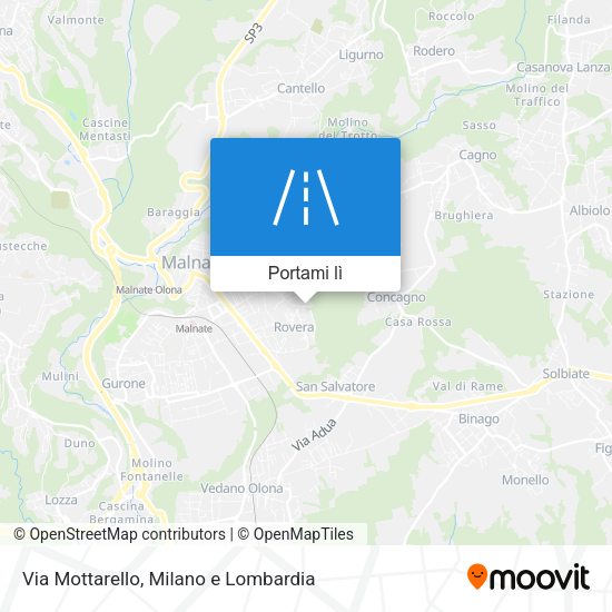 Mappa Via Mottarello