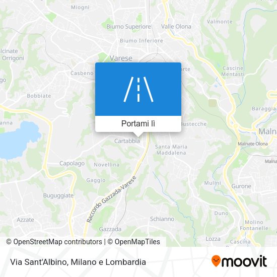 Mappa Via Sant'Albino