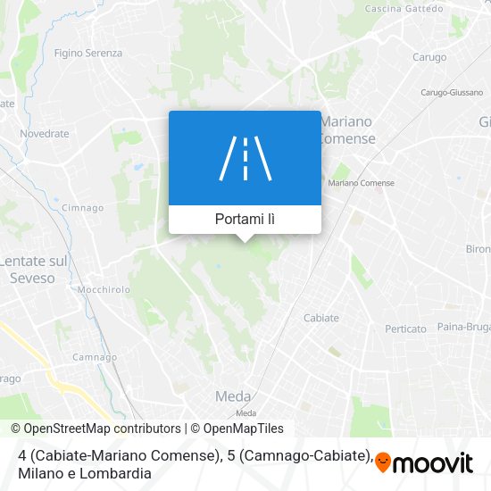 Mappa 4 (Cabiate-Mariano Comense), 5 (Camnago-Cabiate)