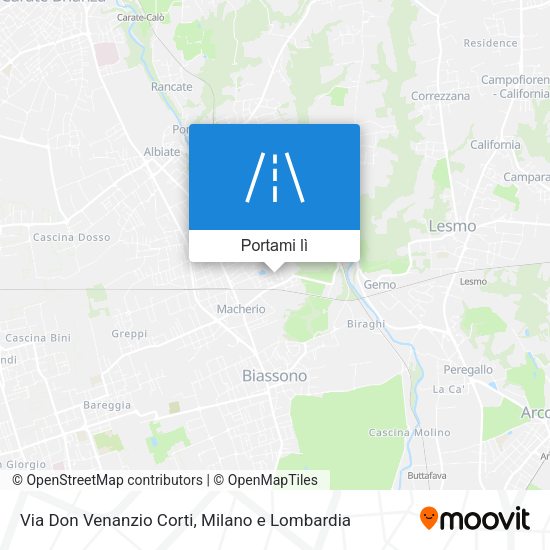 Mappa Via Don Venanzio Corti