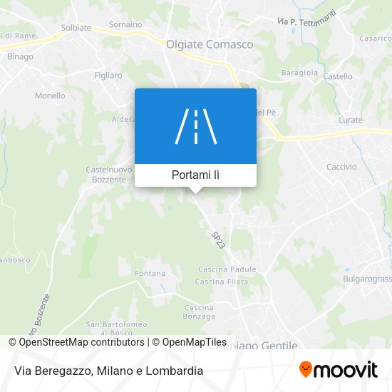 Mappa Via Beregazzo