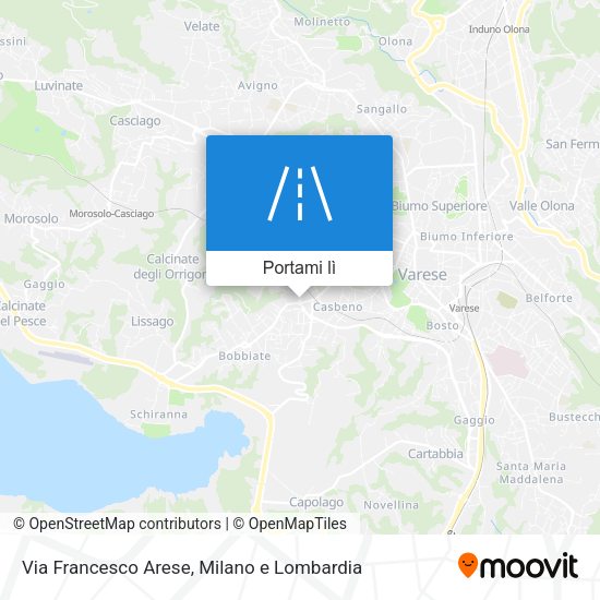 Mappa Via Francesco Arese