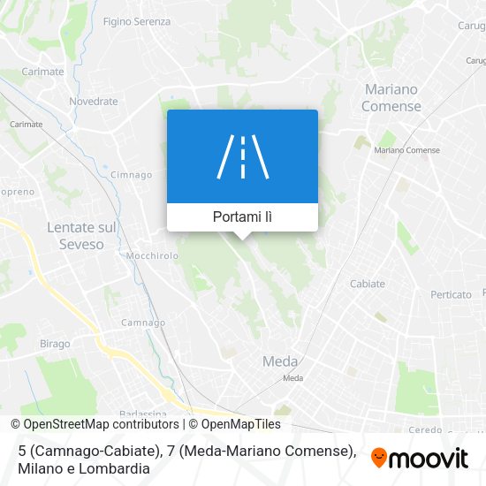Mappa 5 (Camnago-Cabiate), 7 (Meda-Mariano Comense)
