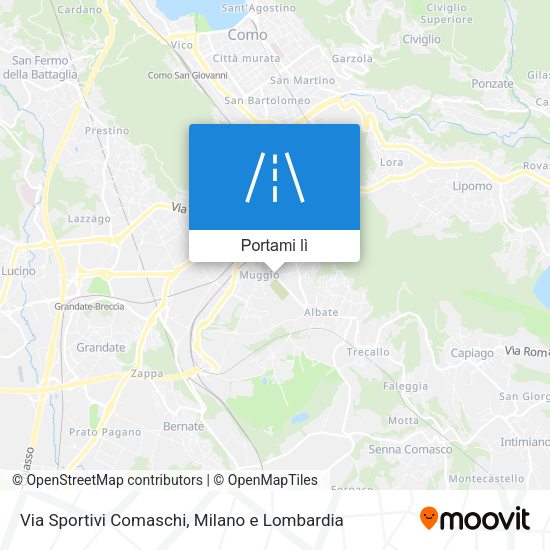 Mappa Via Sportivi Comaschi