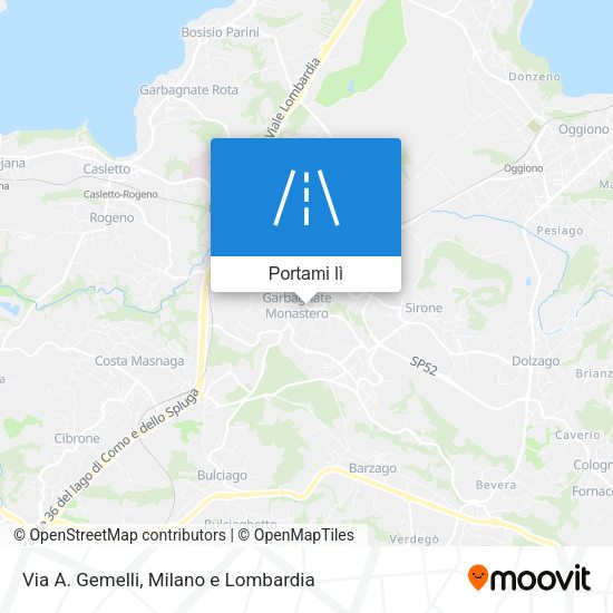 Mappa Via A. Gemelli