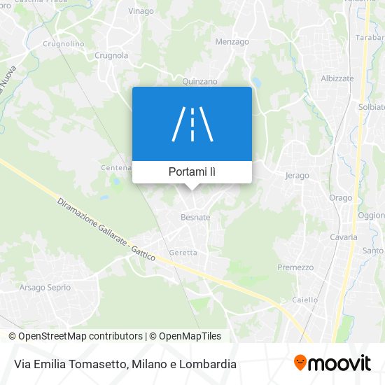 Mappa Via Emilia Tomasetto