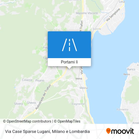 Mappa Via Case Sparse Lugani