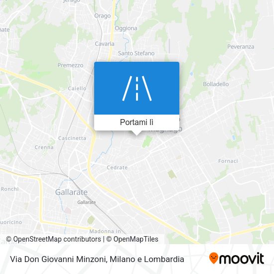 Mappa Via Don Giovanni Minzoni