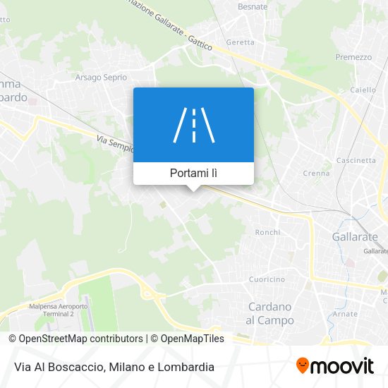 Mappa Via Al Boscaccio