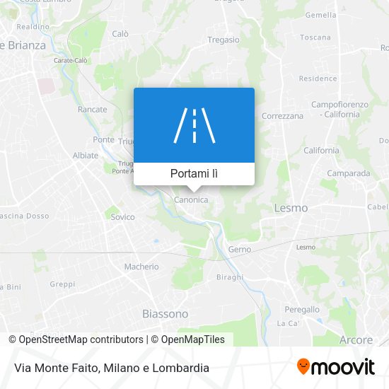 Mappa Via Monte Faito