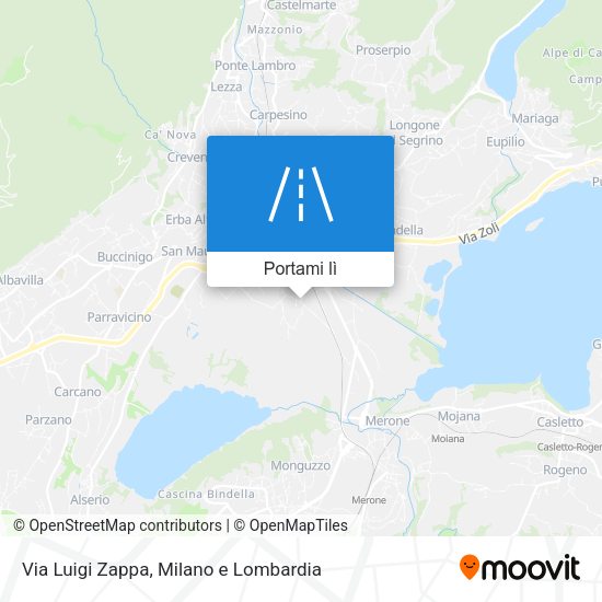 Mappa Via Luigi Zappa