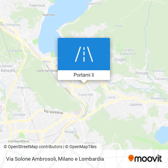 Mappa Via Solone Ambrosoli