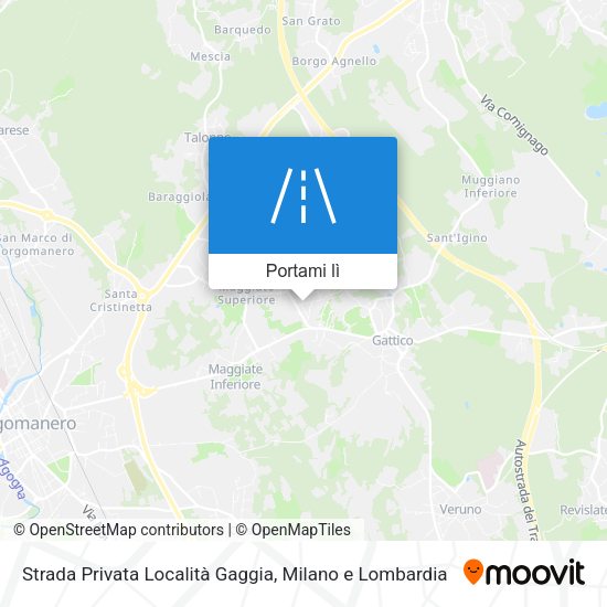 Mappa Strada Privata Località Gaggia