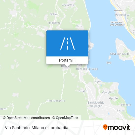Mappa Via Santuario