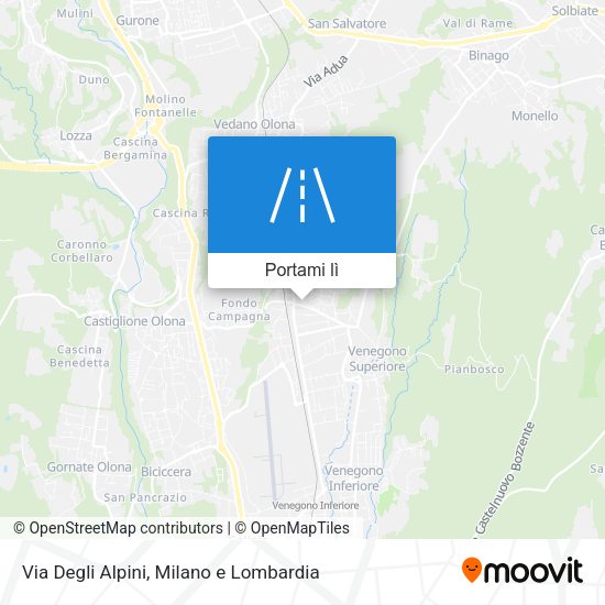 Mappa Via Degli Alpini
