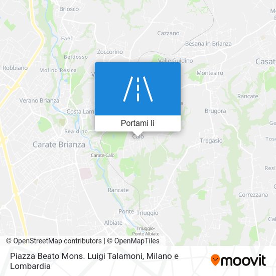 Mappa Piazza Beato Mons. Luigi Talamoni