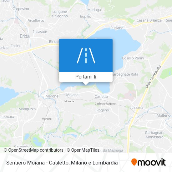 Mappa Sentiero Moiana - Casletto