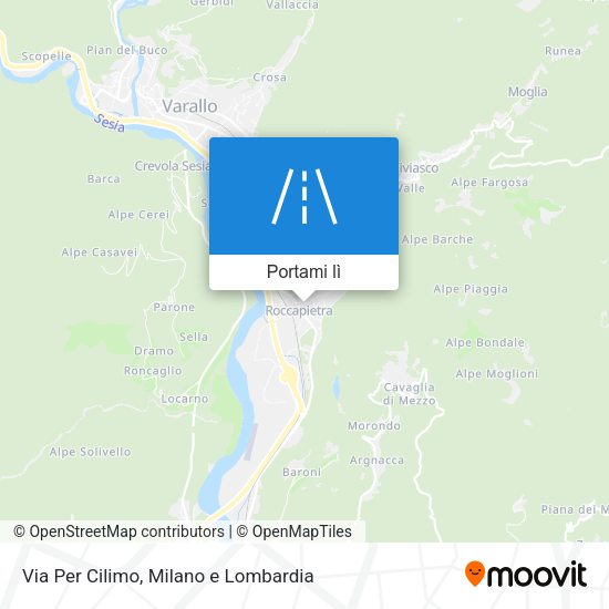Mappa Via Per Cilimo