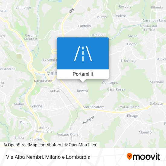 Mappa Via Alba Nembri