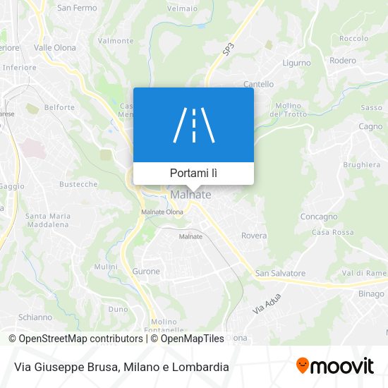 Mappa Via Giuseppe Brusa