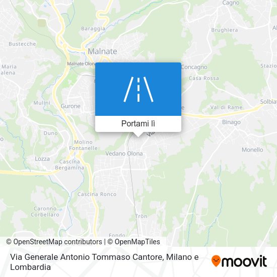 Mappa Via Generale Antonio Tommaso Cantore