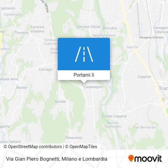 Mappa Via Gian Piero Bognetti