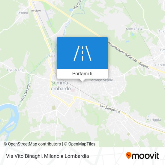 Mappa Via Vito Binaghi