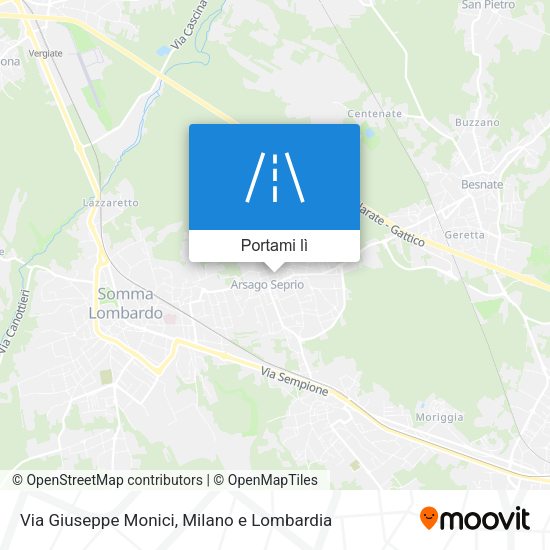 Mappa Via Giuseppe Monici