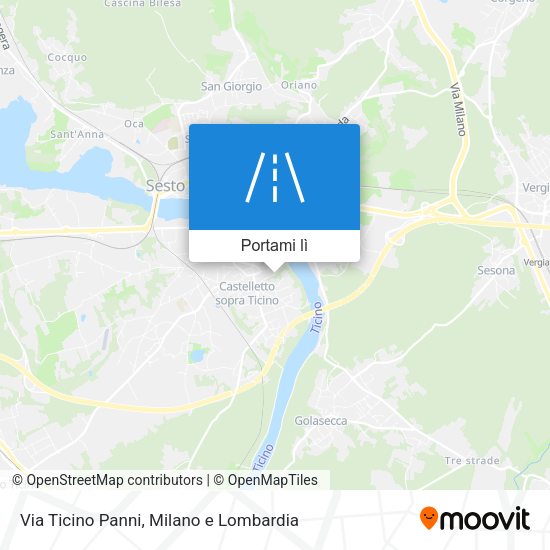 Mappa Via Ticino Panni
