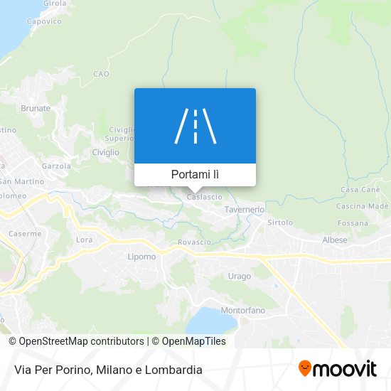 Mappa Via Per Porino