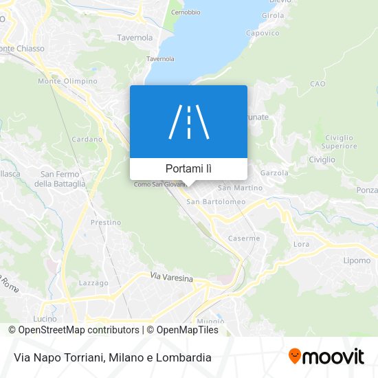 Mappa Via Napo Torriani